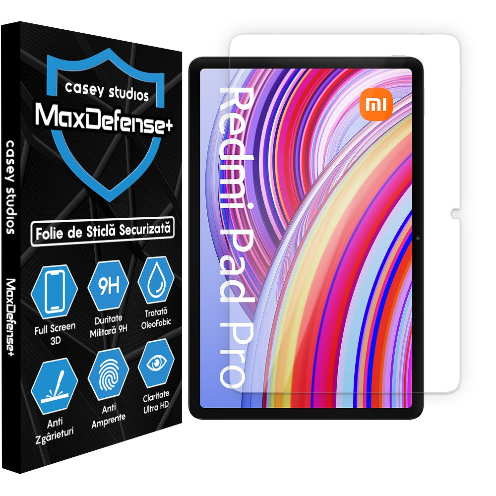 Folie Sticla MaxDefense+ - Xiaomi Redmi Pad Pro 5G/Redmi Pad Pro - Clear