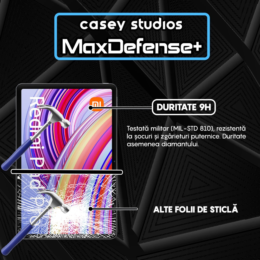 Folie Sticla MaxDefense+ - Xiaomi Redmi Pad Pro 5G/Redmi Pad Pro - Clear