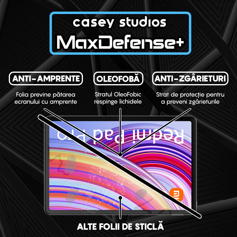 Folie Sticla MaxDefense+ - Xiaomi Redmi Pad Pro 5G/Redmi Pad Pro - Clear