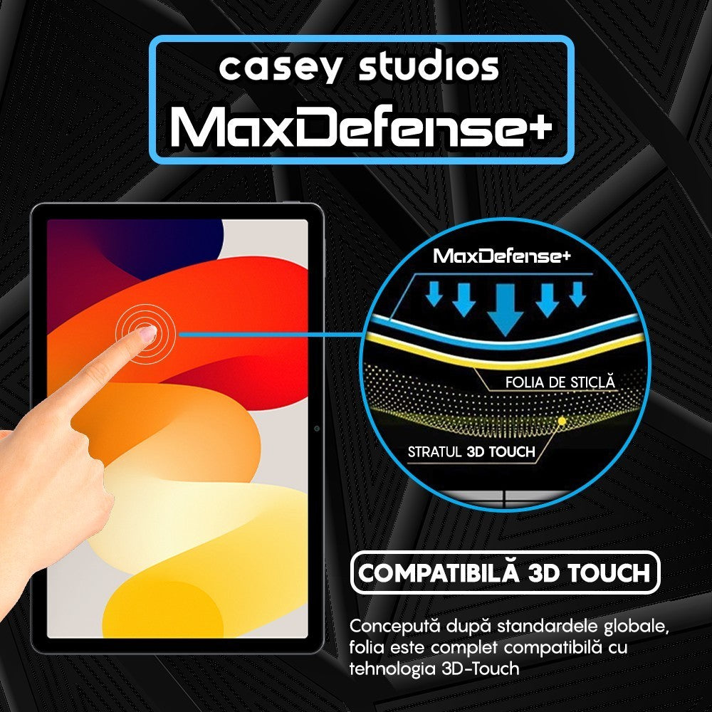 Folie Sticla MaxDefense+ - Xiaomi Redmi Pad SE - Clear