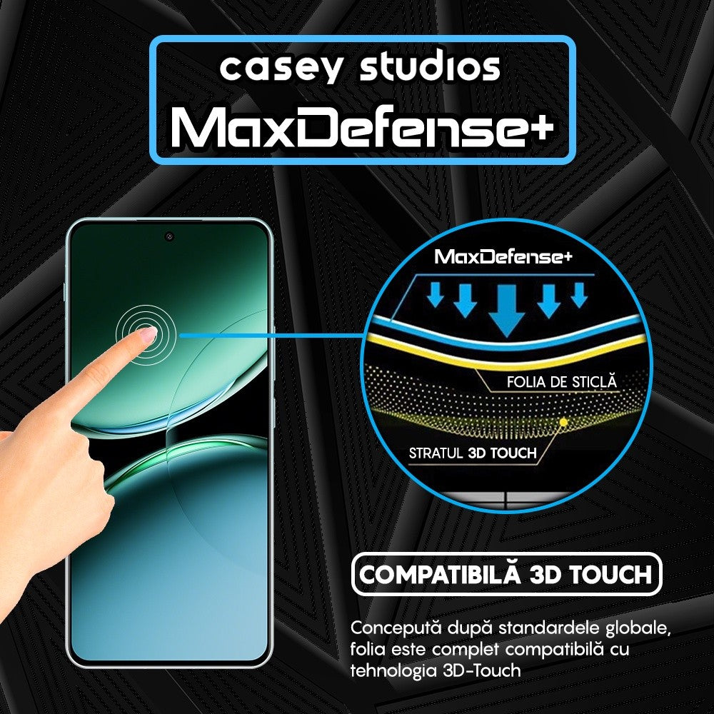 Folie Sticla MaxDefense+ - OnePlus Nord 4 - Negru