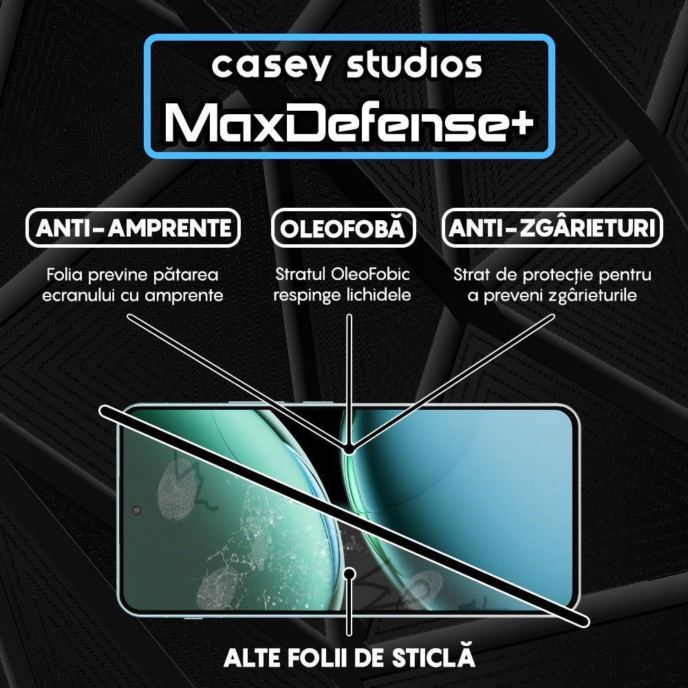 Folie Sticla MaxDefense+ - OnePlus Nord 4 - Negru