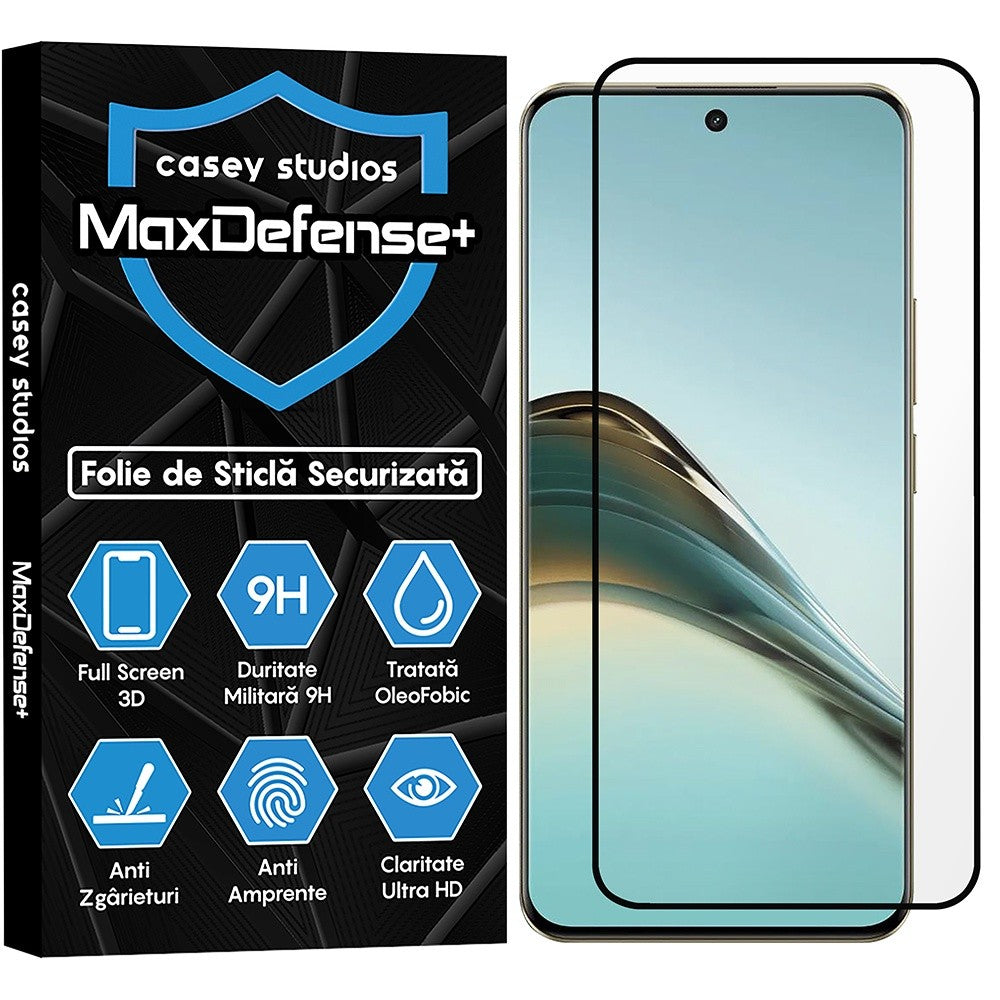 Folie Sticla MaxDefense+ - Realme 13 Pro Plus - Negru