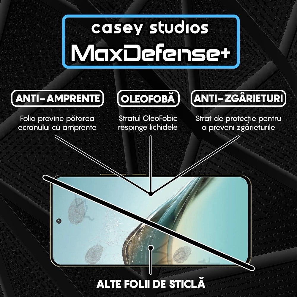 Folie Sticla MaxDefense+ - Realme 13 Pro Plus - Negru