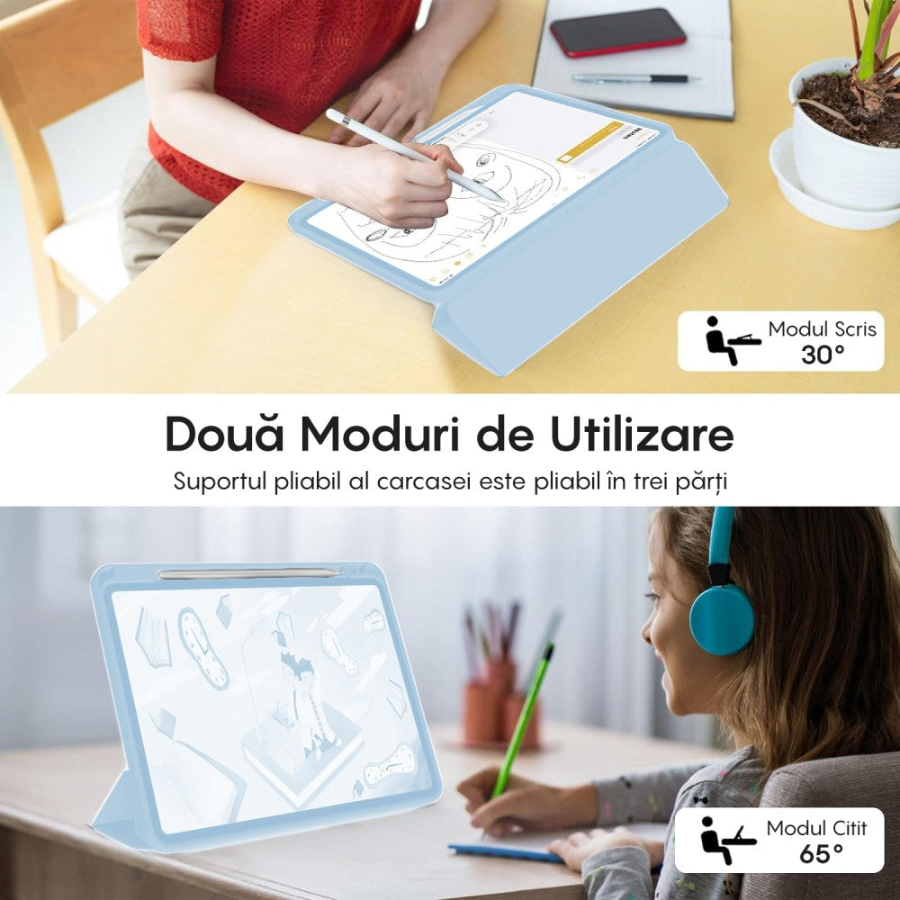 Husa MagneticX - iPad Air 13 2024/Pro 2022/2021/2020/2018 12.9" - Albastru