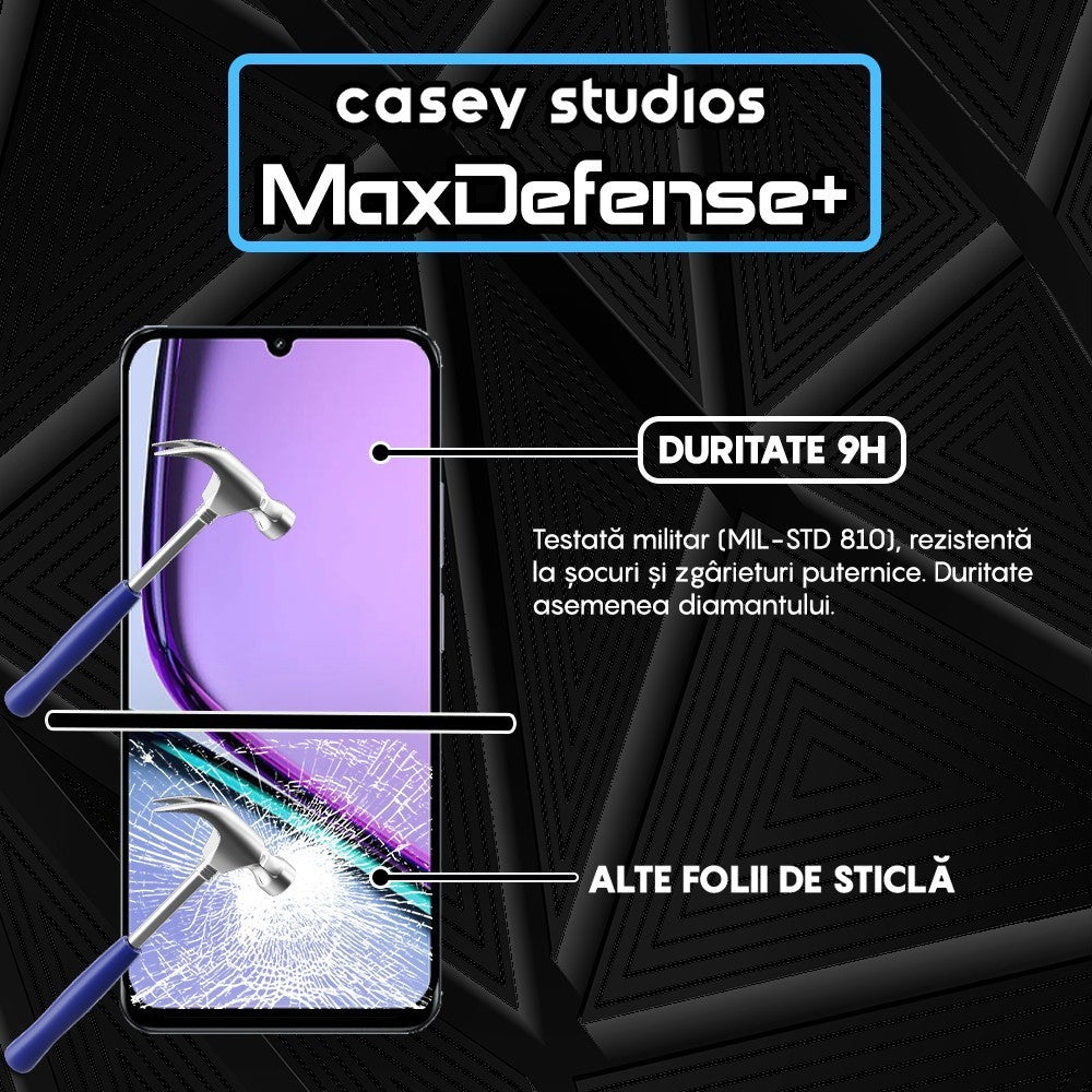 Folie Sticla MaxDefense+ - Realme Note 60 - Negru