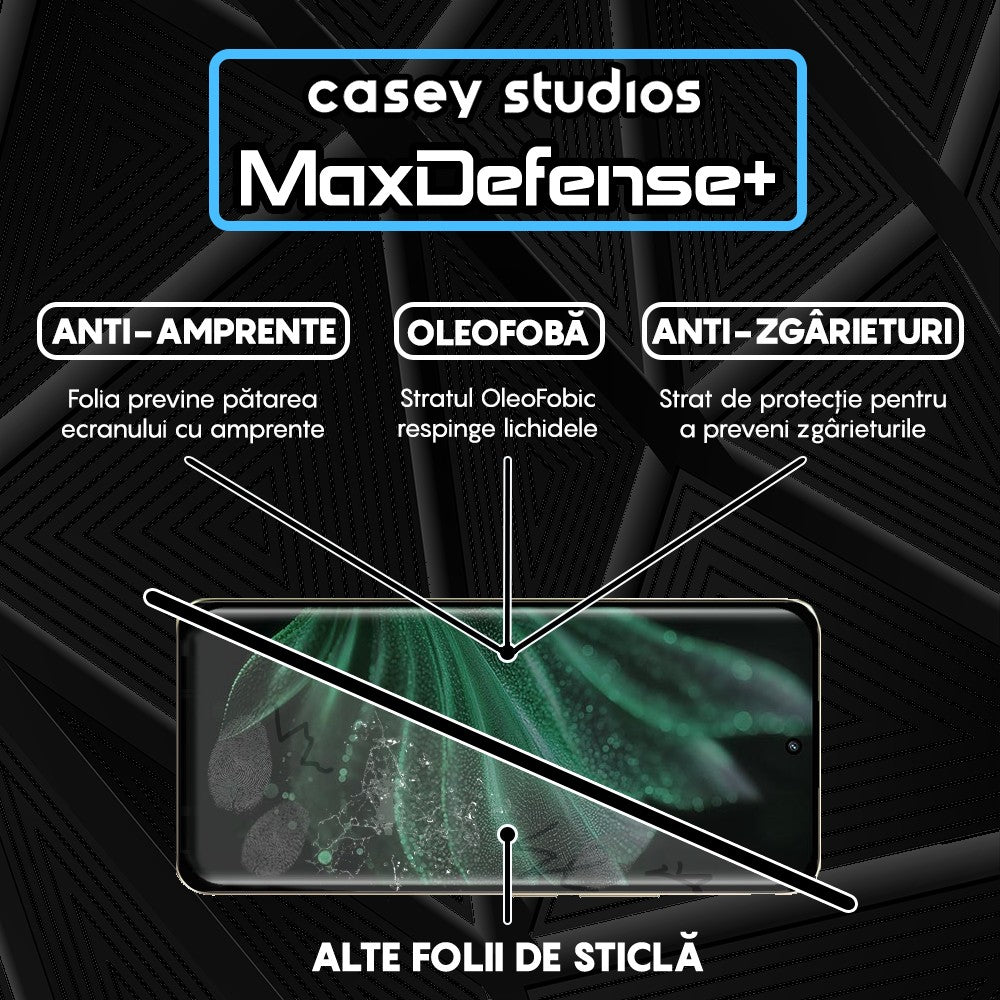 Folie Sticla MaxDefense+ - Realme P2 Pro - Negru