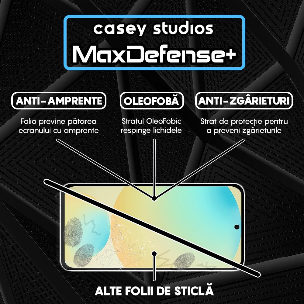 Folie Sticla MaxDefense+ - Samsung Galaxy S24 FE - Negru
