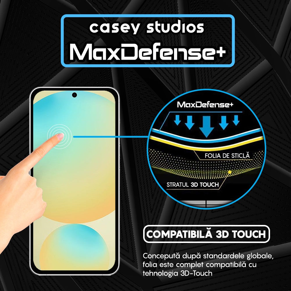 Folie Sticla MaxDefense+ - Samsung Galaxy S24 FE - Negru