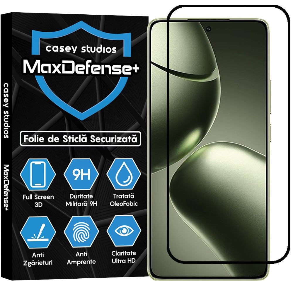 Folie Sticla MaxDefense+ - Xiaomi 14T - Negru
