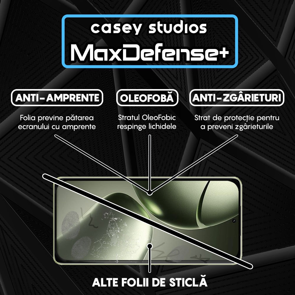 Folie Sticla MaxDefense+ - Xiaomi 14T - Negru