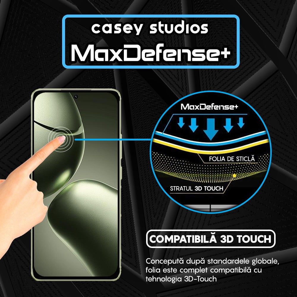 Folie Sticla MaxDefense+ - Xiaomi 14T - Negru