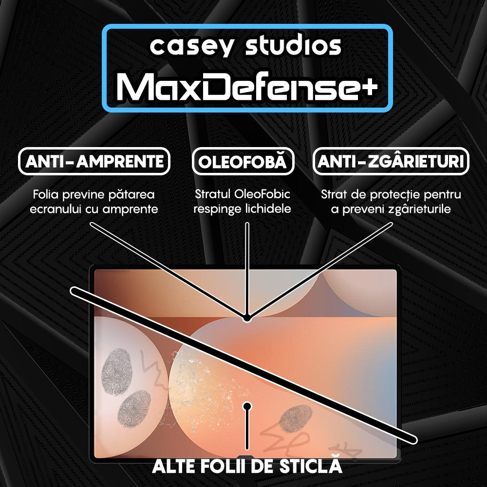 Folie Sticla MaxDefense+ - Samsung Galaxy Tab S10 Ultra - Clear