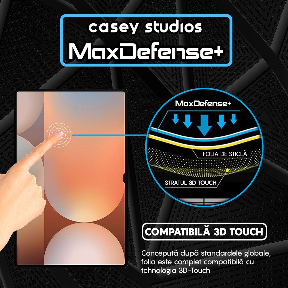 Folie Sticla MaxDefense+ - Samsung Galaxy Tab S10 Ultra - Clear