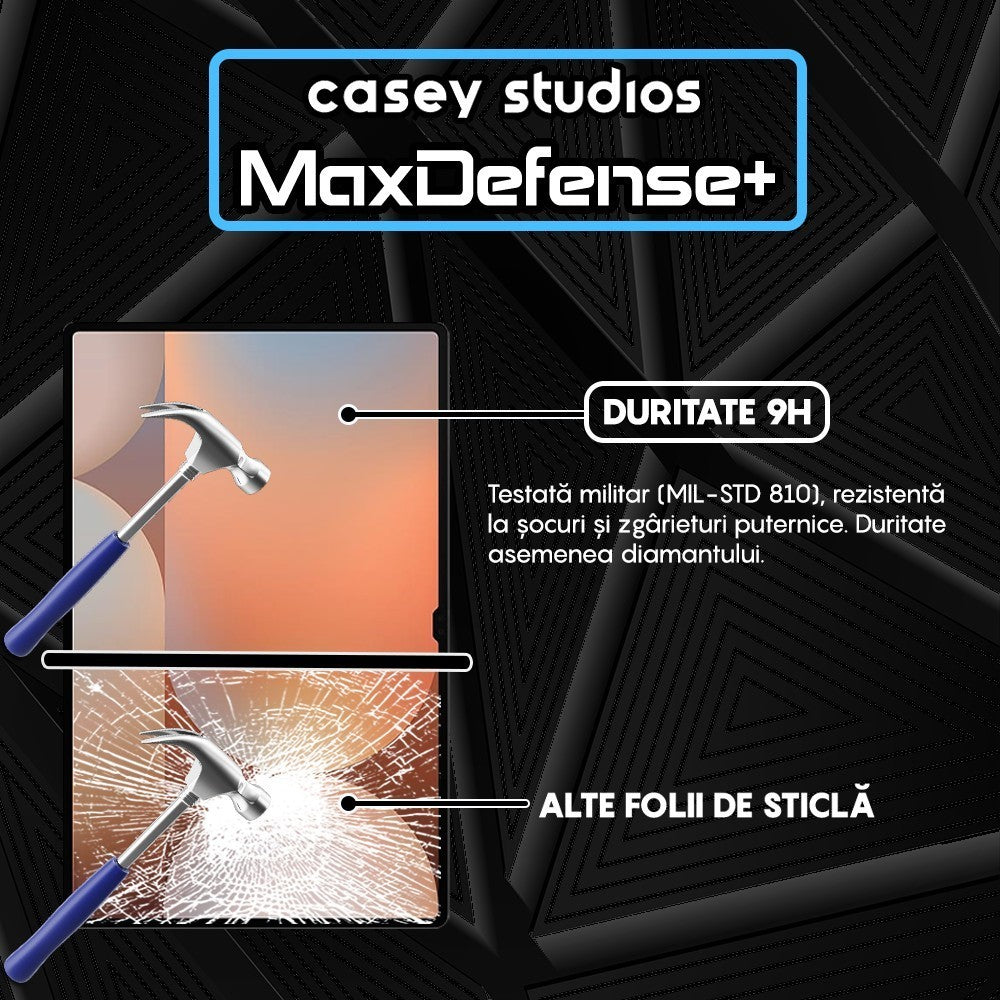 Folie Sticla MaxDefense+ - Samsung Galaxy Tab S10 Ultra - Clear