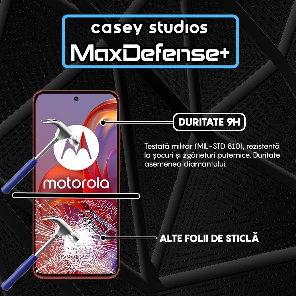 Folie Sticla MaxDefense+ - Motorola Edge 50 Neo - Negru