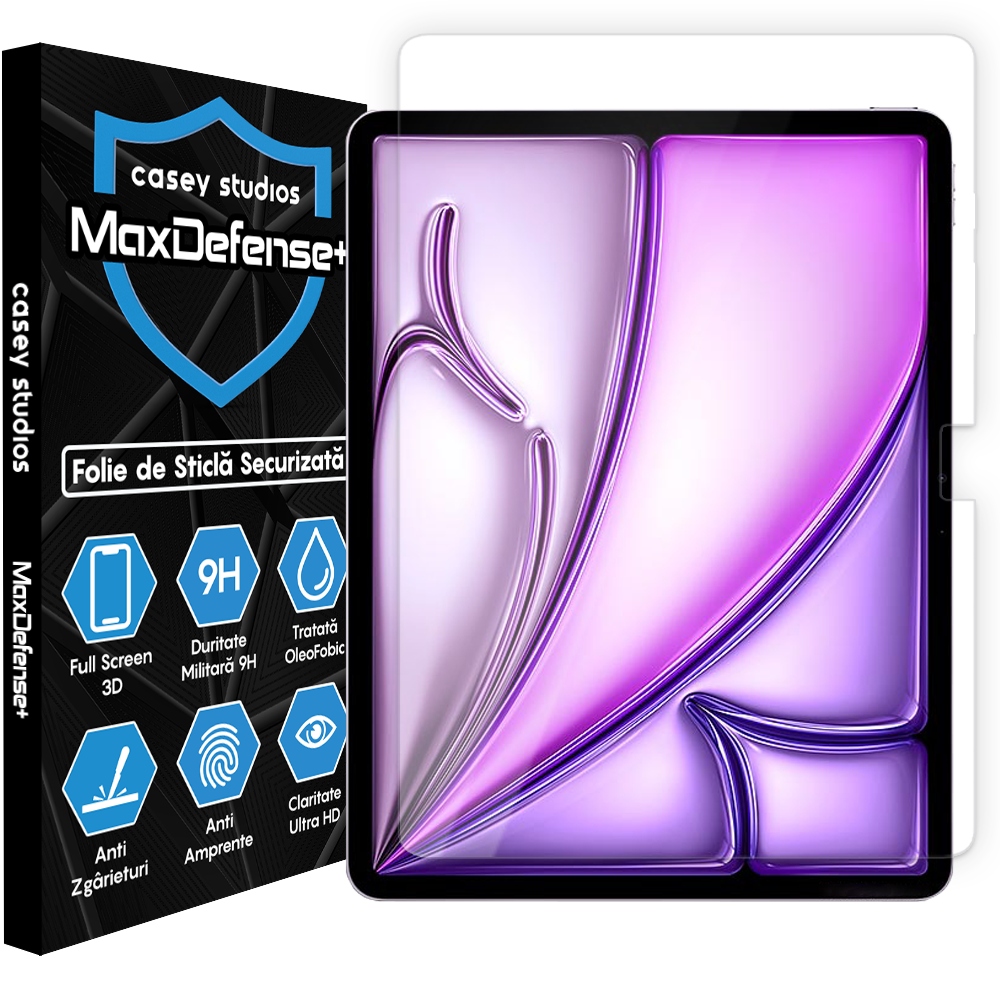 Folie Sticla MaxDefense+ - iPad Air 13 2025 - Clear