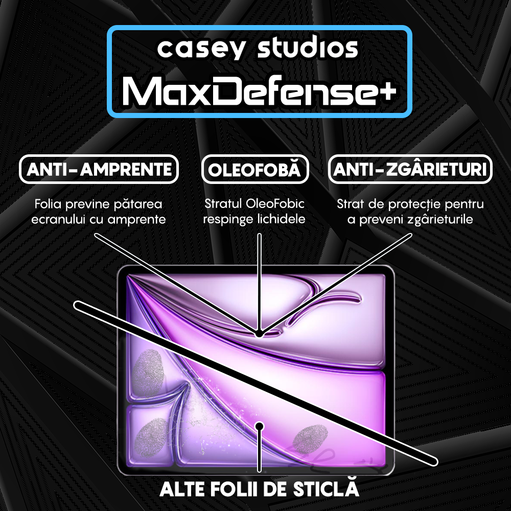 Folie Sticla MaxDefense+ - iPad Air 13 2025 - Clear