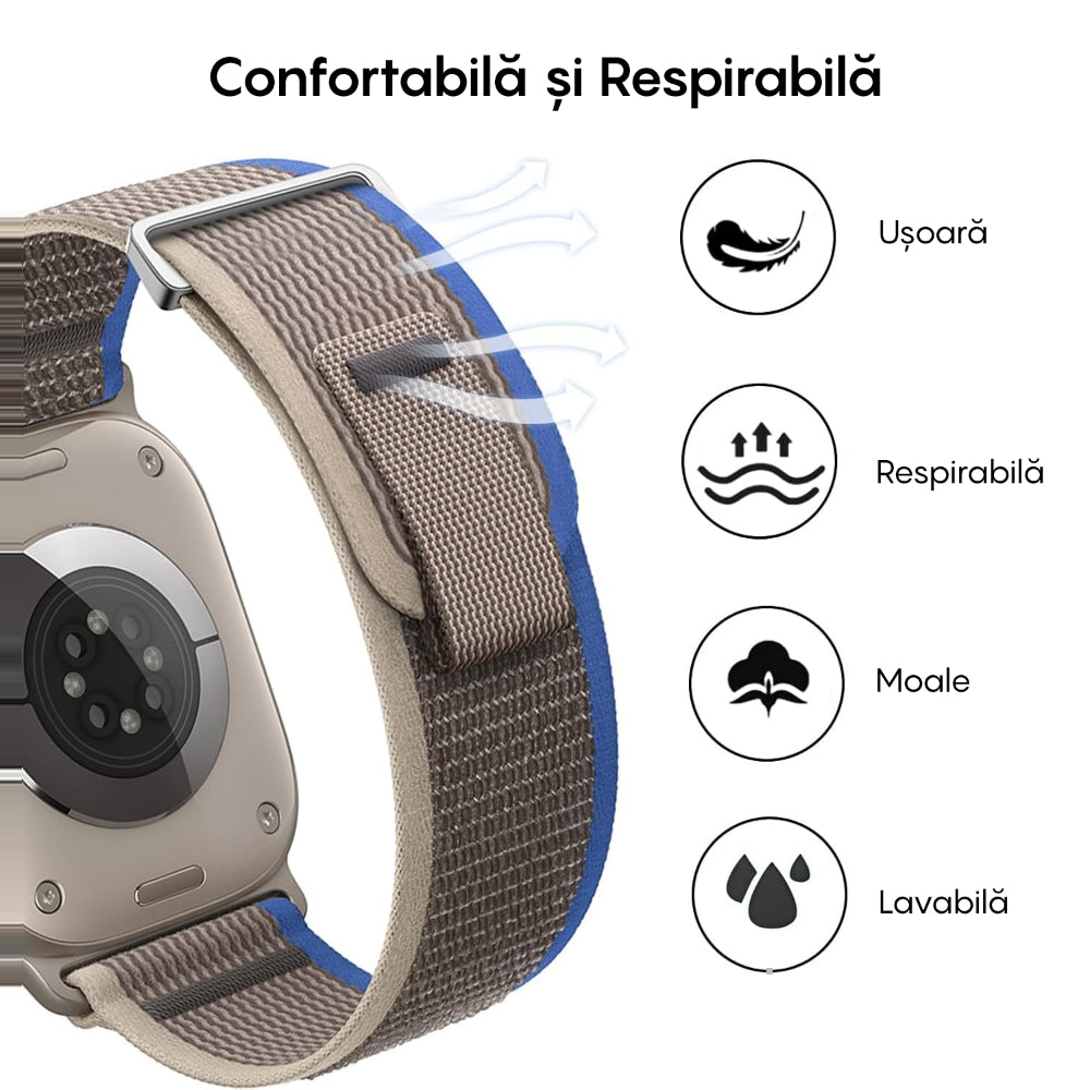 Curea Trail Expedition - Apple Watch 1/2/3/4/5/6/7/8/9/10/11/SE/SE2/SE3/Ultra 1/Ultra 2/Ultra 3 - 42/44/45/46/49 MM - Maro