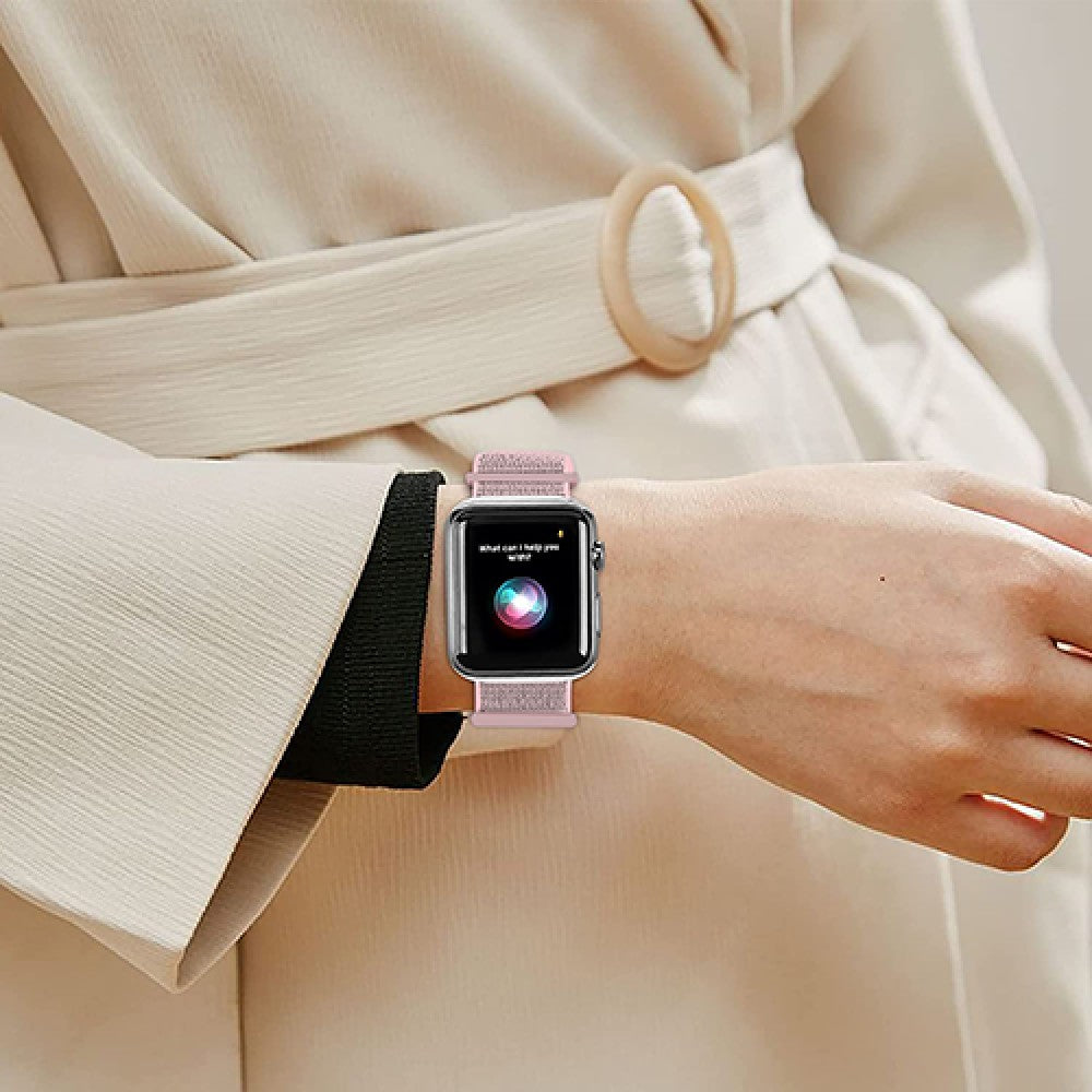Curea Nylon Sport - Apple Watch 1/2/3/4/5/6/7/8/9/10/11/SE/SE2/SE3 - 38/40/41/42 MM - Light Pink