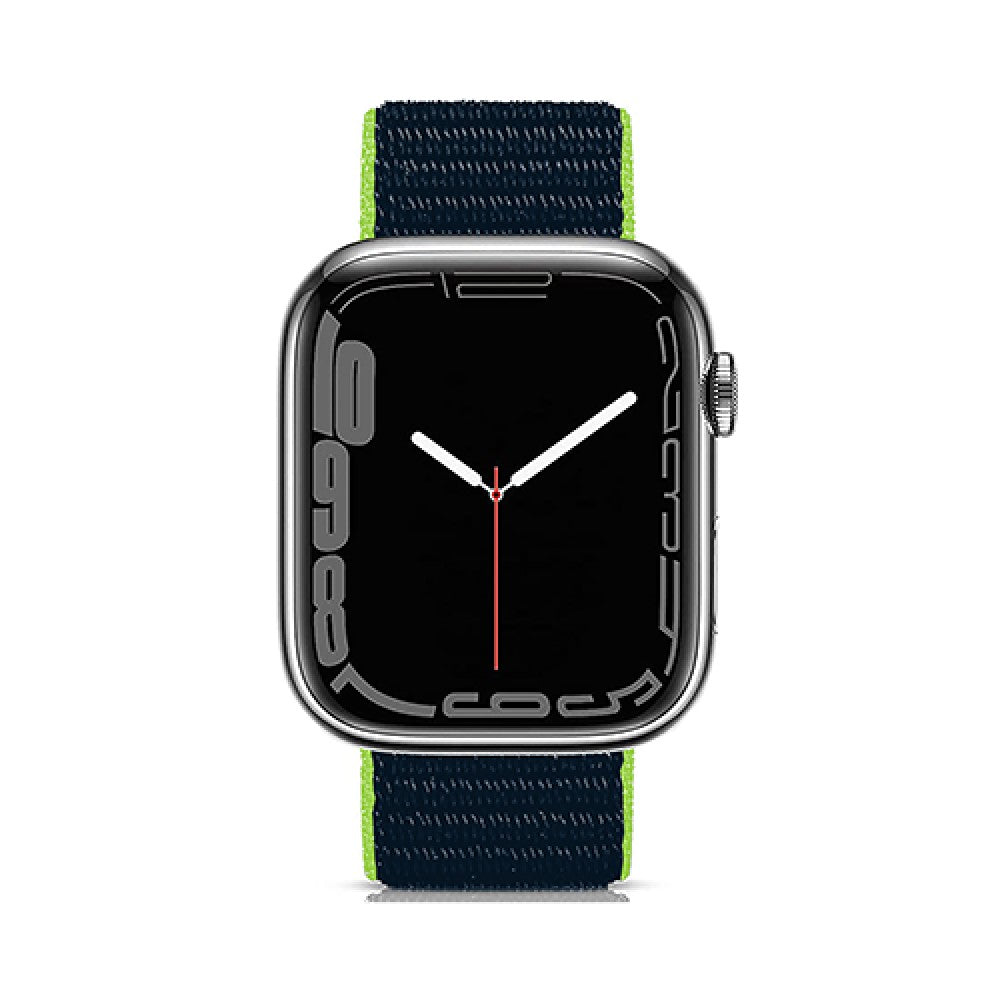 Curea Nylon Sport - Apple Watch 1/2/3/4/5/6/7/8/9/10/11/SE/SE2/SE3 - 38/40/41/42 MM - Blue Lime