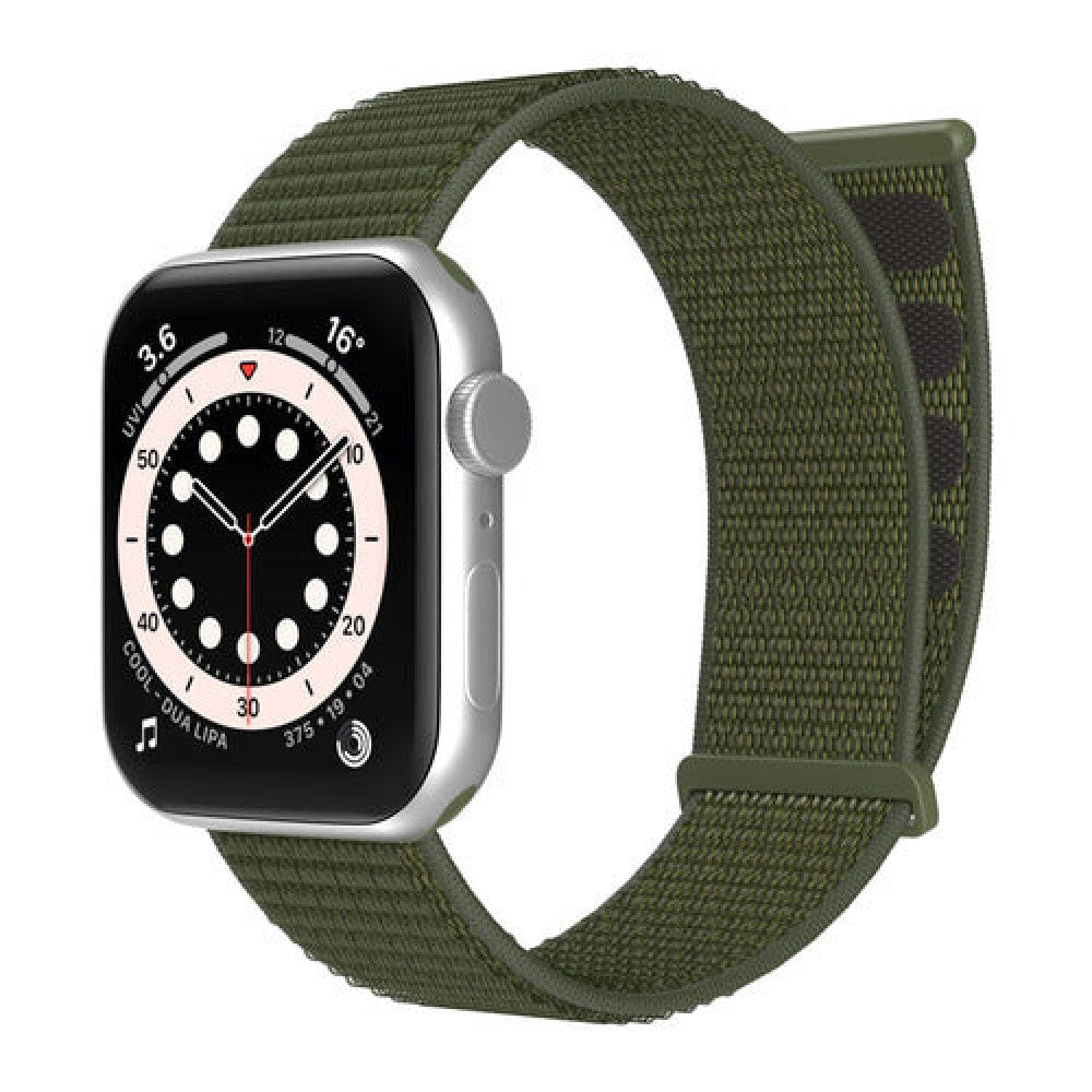 Curea Nylon Sport - Apple Watch 1/2/3/4/5/6/7/8/9/10/11/SE/SE2/SE3/Ultra 1/Ultra 2/Ultra 3 - 42/44/45/46/49 MM - Army Green