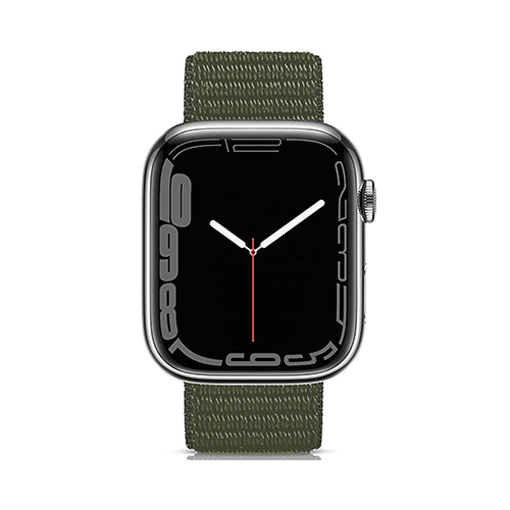 Curea Nylon Sport - Apple Watch 1/2/3/4/5/6/7/8/9/10/11/SE/SE2/SE3/Ultra 1/Ultra 2/Ultra 3 - 42/44/45/46/49 MM - Army Green
