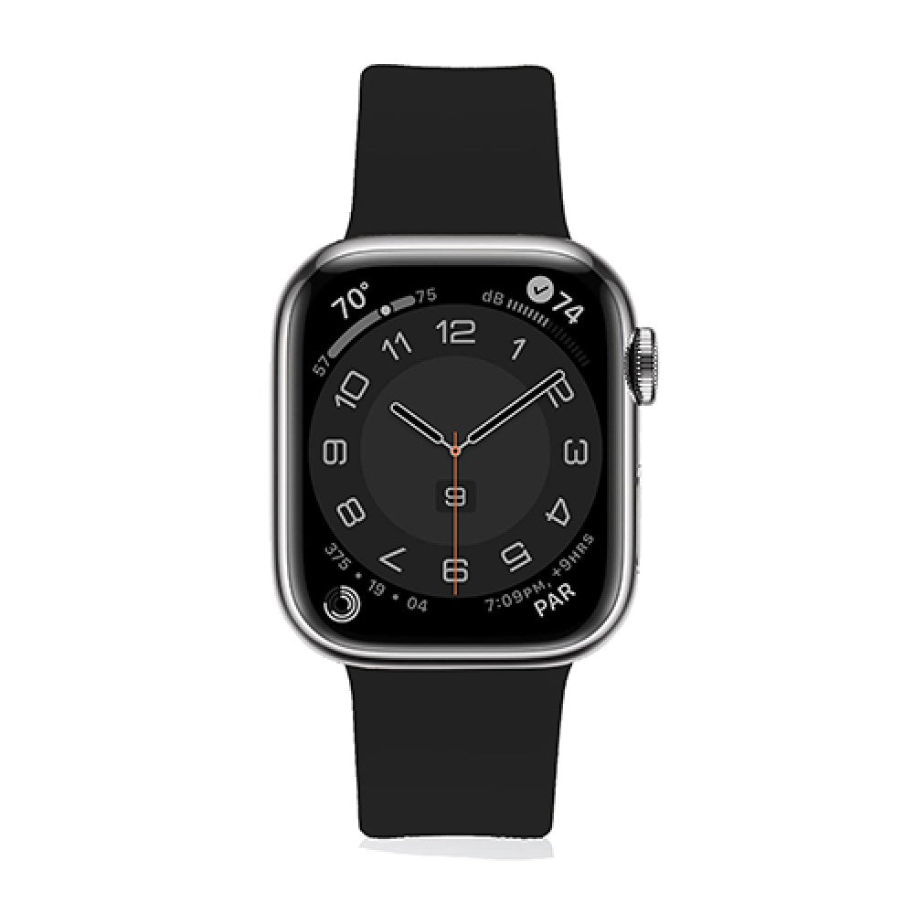 Curea Silicone Aero Loop - Apple Watch 1/2/3/4/5/6/7/8/9/10/11/SE/SE2/SE3 - 38/40/41/42 MM - Black