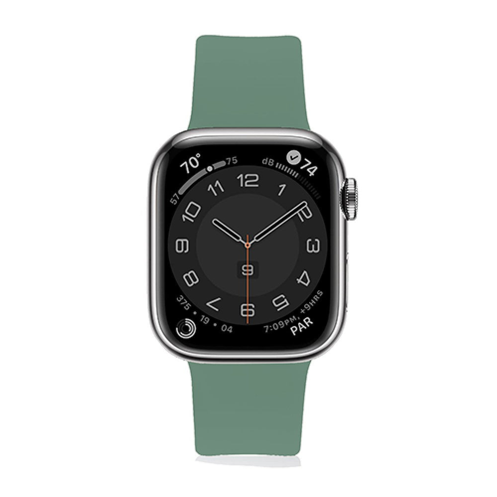 Curea Silicone Flex Loop - Apple Watch 1/2/3/4/5/6/7/8/9/10/11/SE/SE2/SE3 - 38/40/41/42 MM - Pine Green