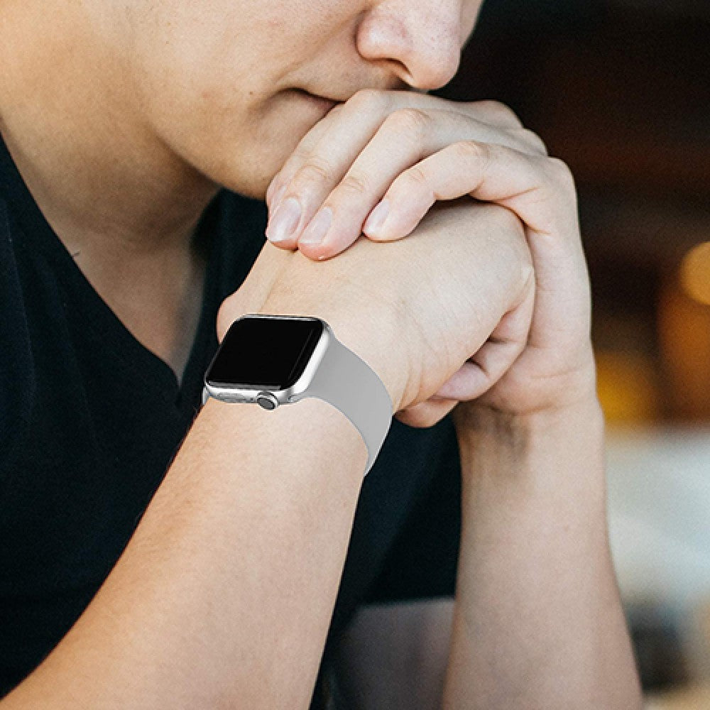 Curea Silicone Flex Loop - Apple Watch 1/2/3/4/5/6/7/8/9/10/11/SE/SE2/SE3 - 38/40/41/42 MM - Gray