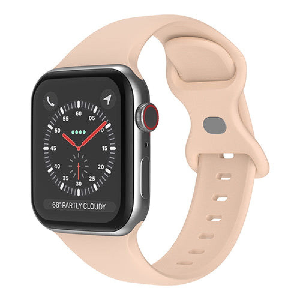 Curea Silicone Flex Loop - Apple Watch 1/2/3/4/5/6/7/8/9/10/11/SE/SE2/SE3 - 38/40/41/42 MM - Pink Sand