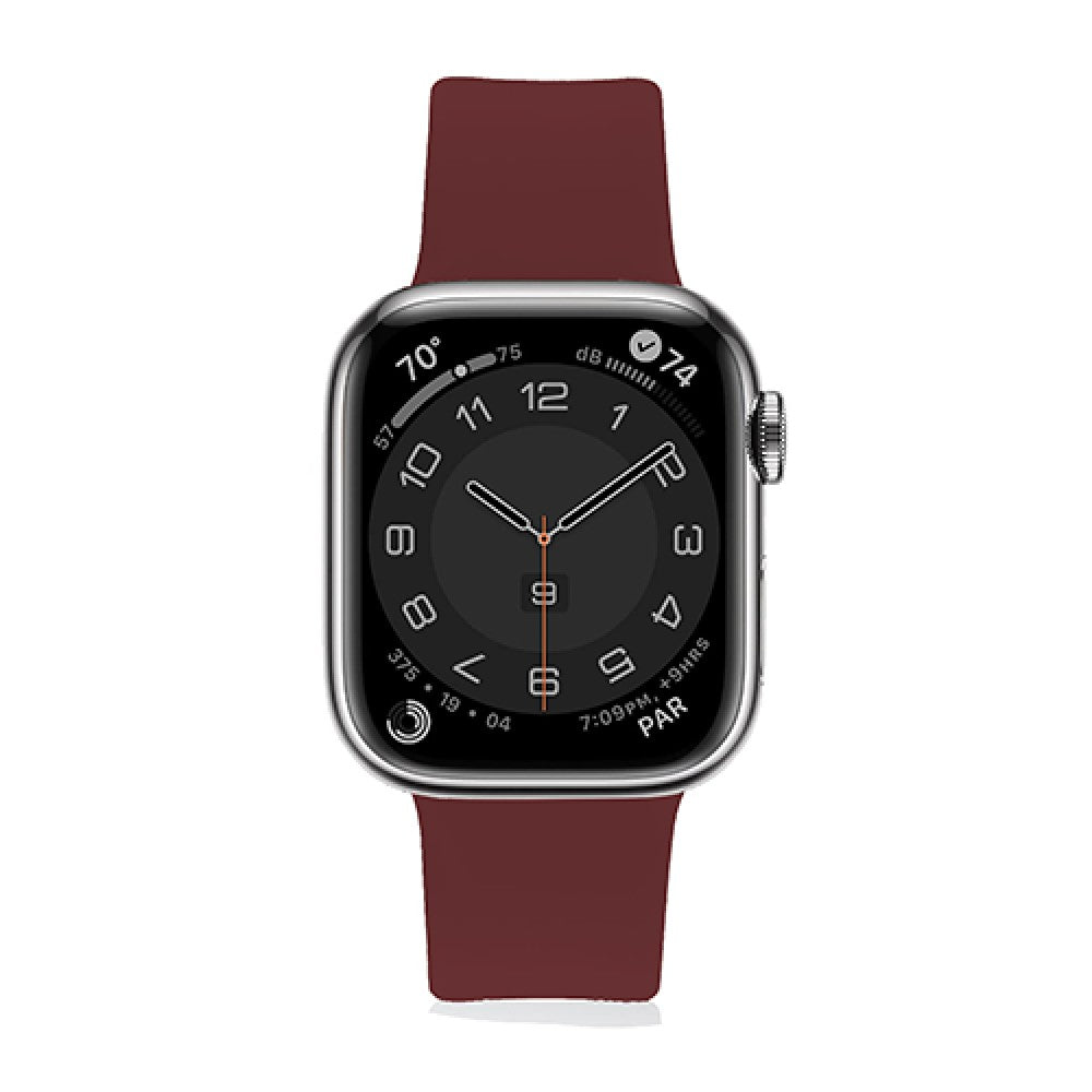 Curea Silicone Flex Loop - Apple Watch 1/2/3/4/5/6/7/8/9/10/11/SE/SE2/SE3 - 38/40/41/42 MM - Wine Red