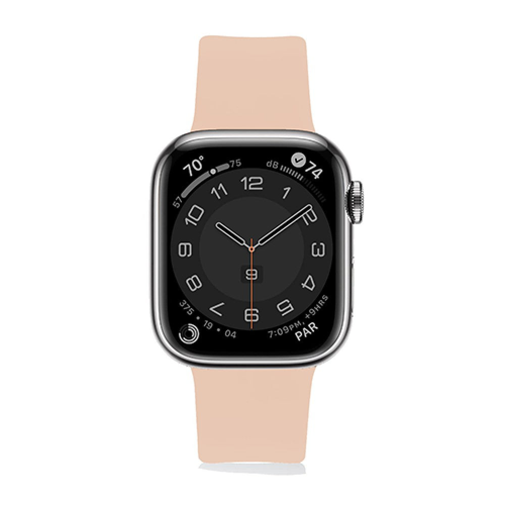 Curea Silicone Flex Loop - Apple Watch 1/2/3/4/5/6/7/8/9/10/11/SE/SE2/SE3/Ultra 1/Ultra 2/Ultra 3 - 42/44/45/46/49 MM - Pink Sand