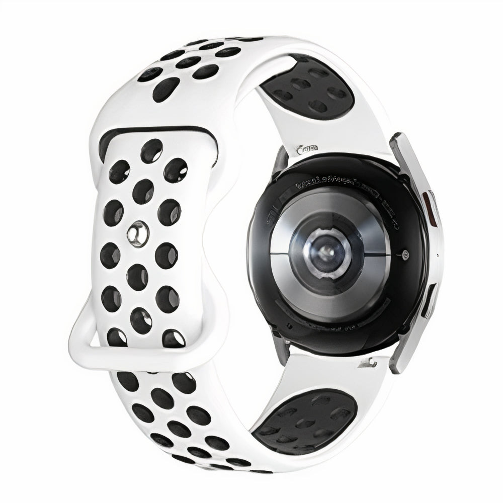 Curea Silicone Flex Loop - Samsung Galaxy Watch 7/6/6 Classic/5 Pro/5/4/4 Classic/3 41mm/42 mm/Active 2/Active/FE - 20mm - Alb