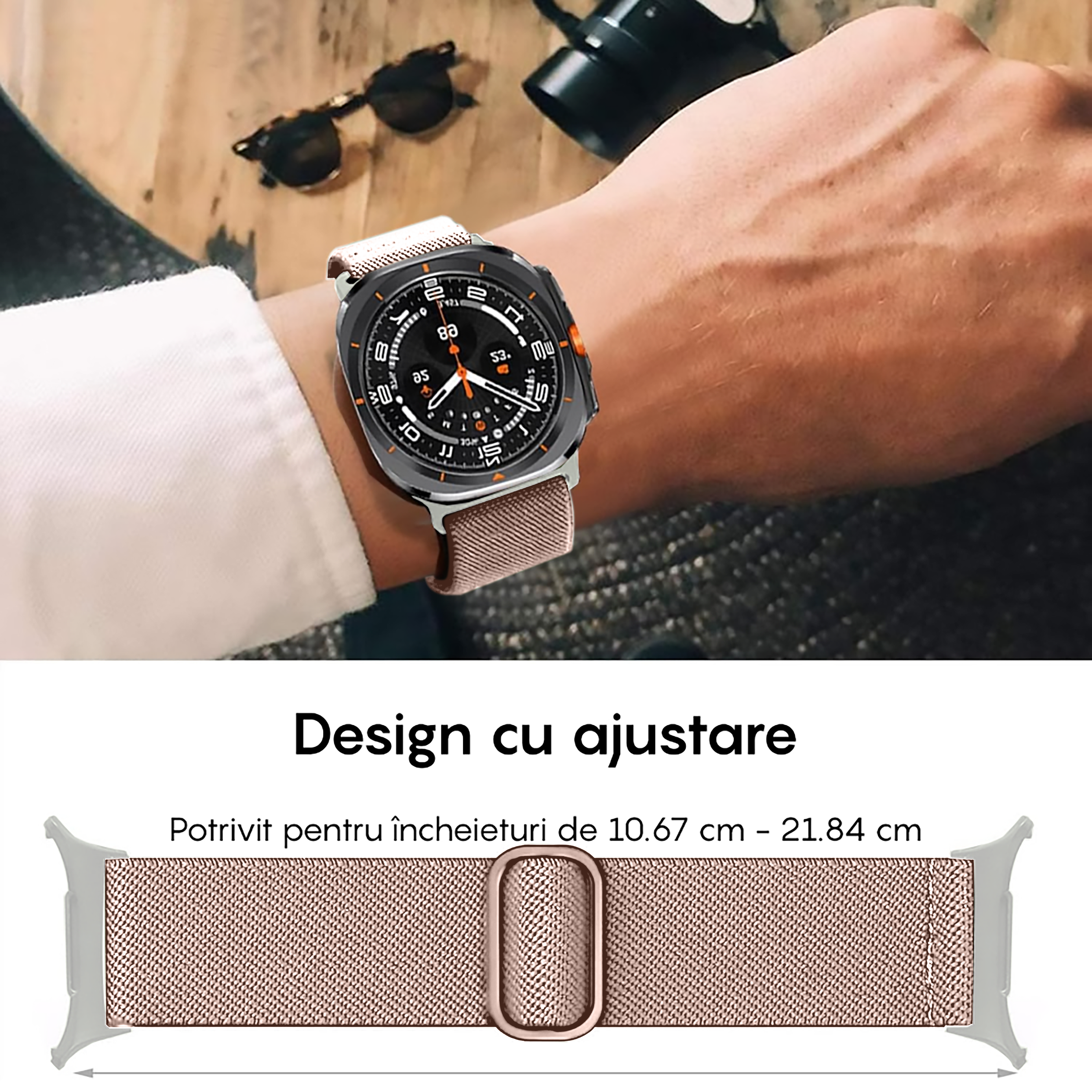 Curea Braided Classic - Samsung Galaxy Watch Ultra - Pink Sand