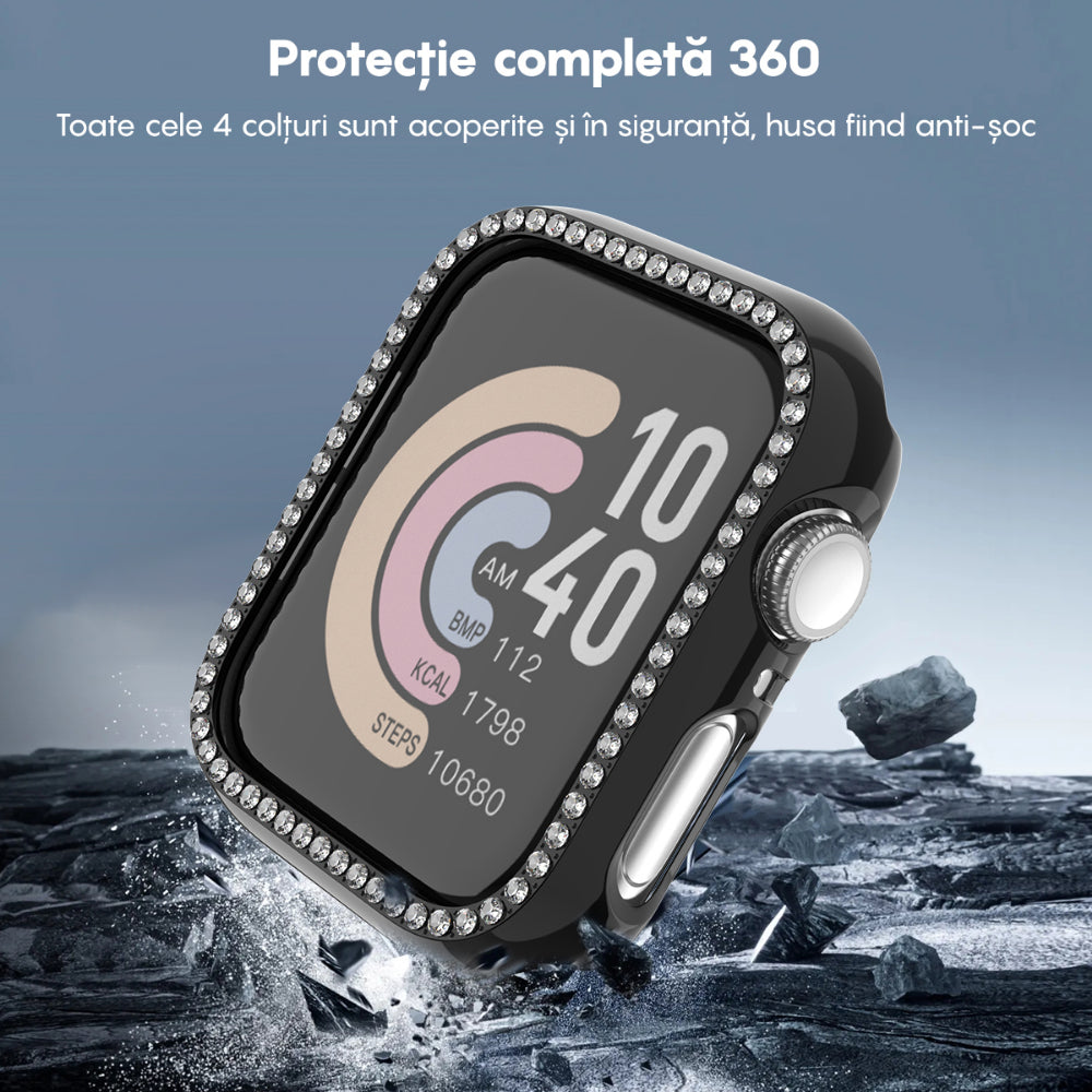 Carcasa Diamond - Apple Watch 1/2/3 - 38MM - Negru