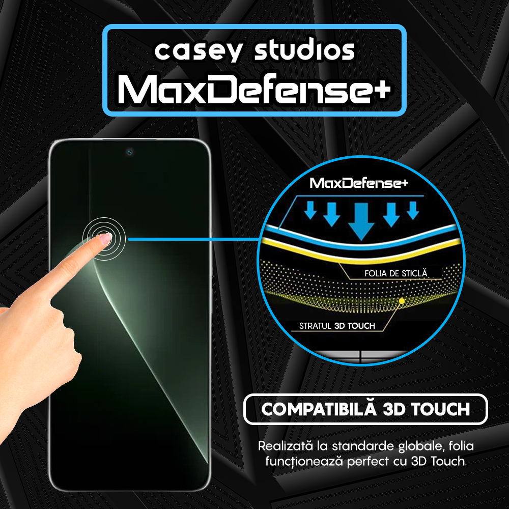 Folie Sticla MaxDefense+ - Honor GT - Negru