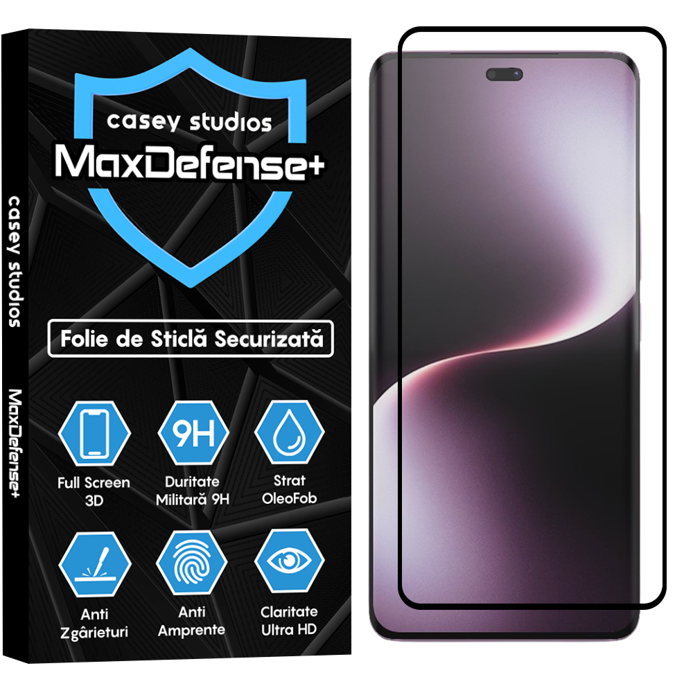 Folie Sticla MaxDefense+ - Honor Magic7 Lite - Negru
