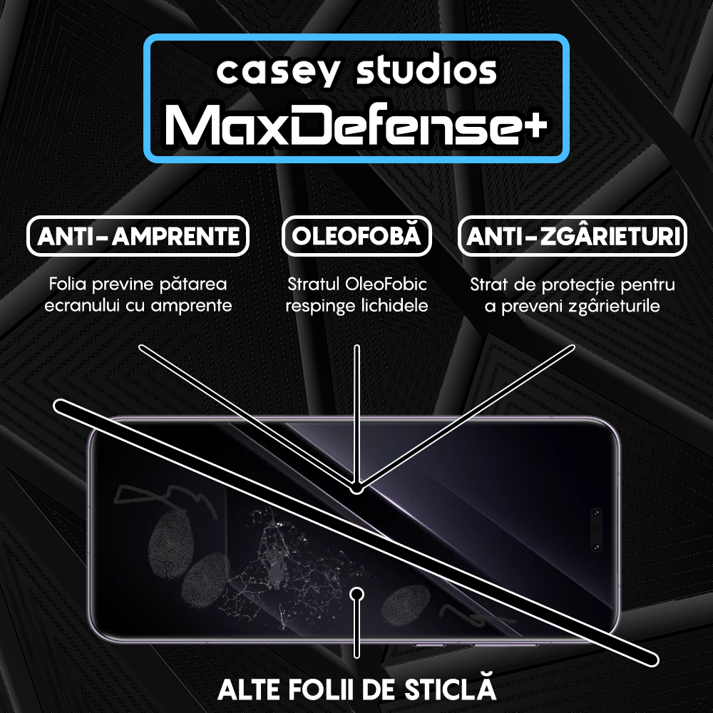 Folie Sticla MaxDefense+ - Honor Magic7 RSR Porsche Design - Negru
