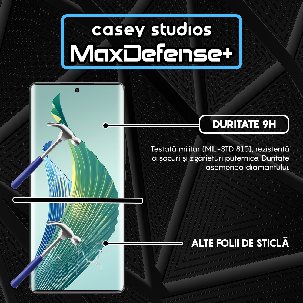 Folie Sticla MaxDefense+ - Honor Magic5 - Negru