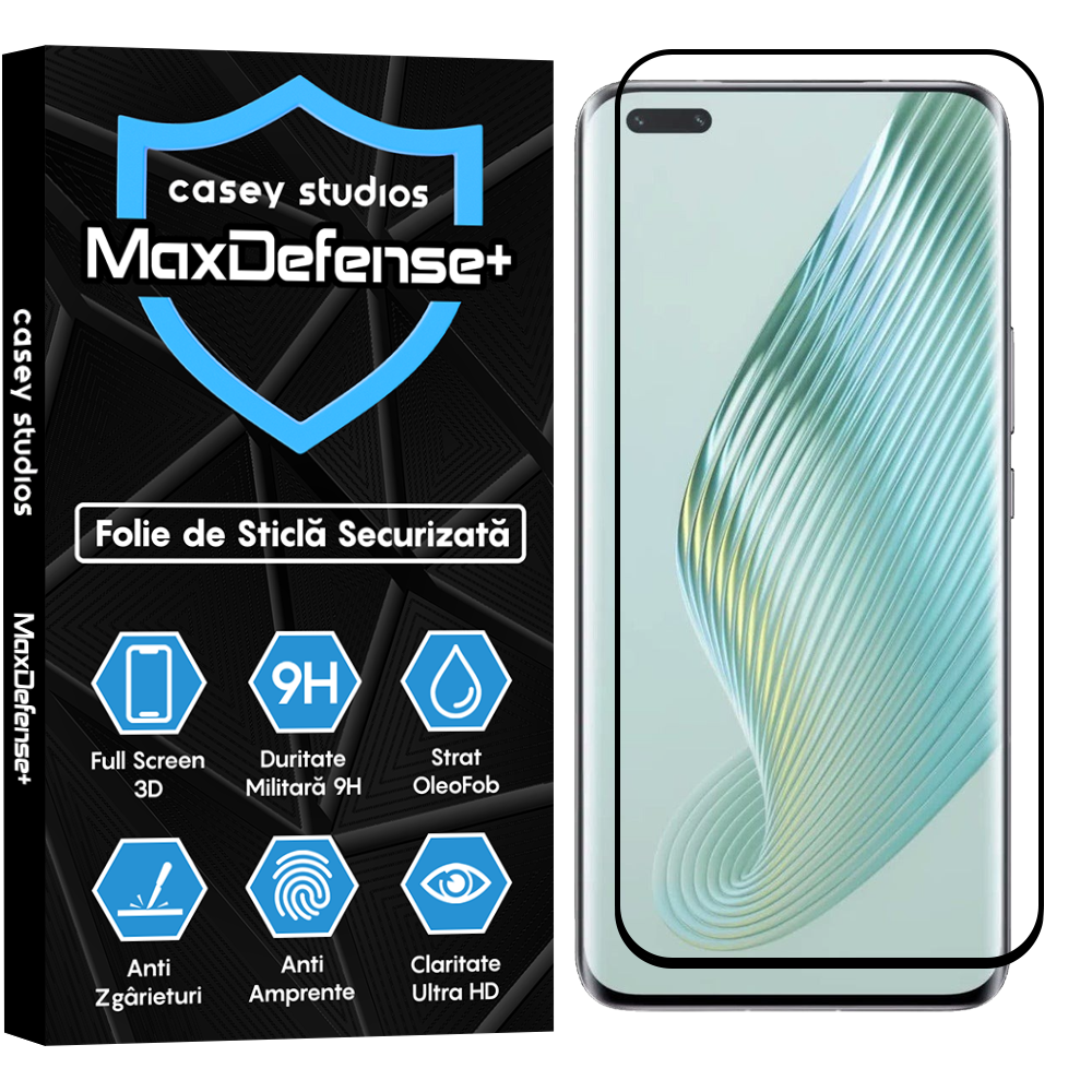 Folie Sticla MaxDefense+ - Honor Magic5 Pro - Negru