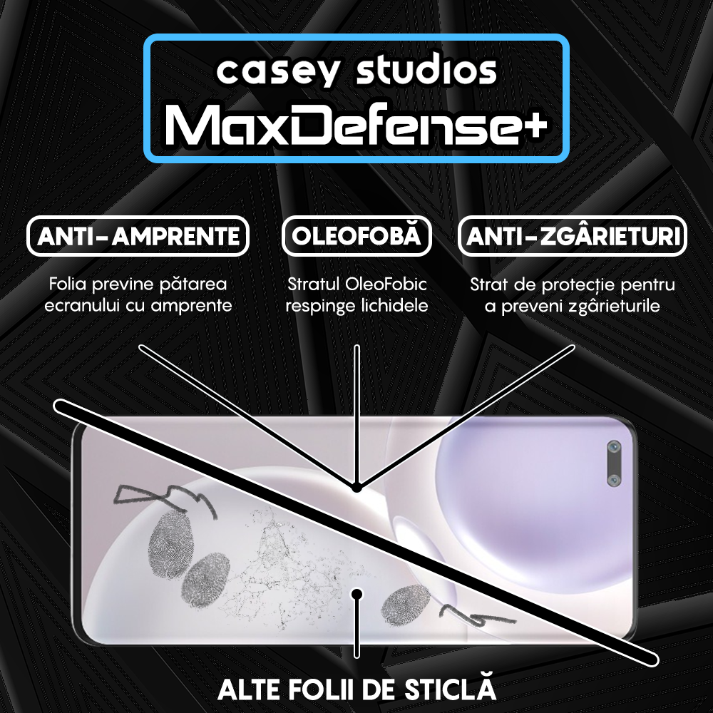 Folie Sticla MaxDefense+ - Honor Magic 4 Pro - Negru