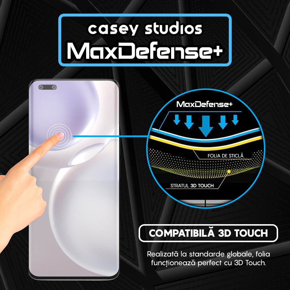 Folie Sticla MaxDefense+ - Honor Magic 4 Pro - Negru