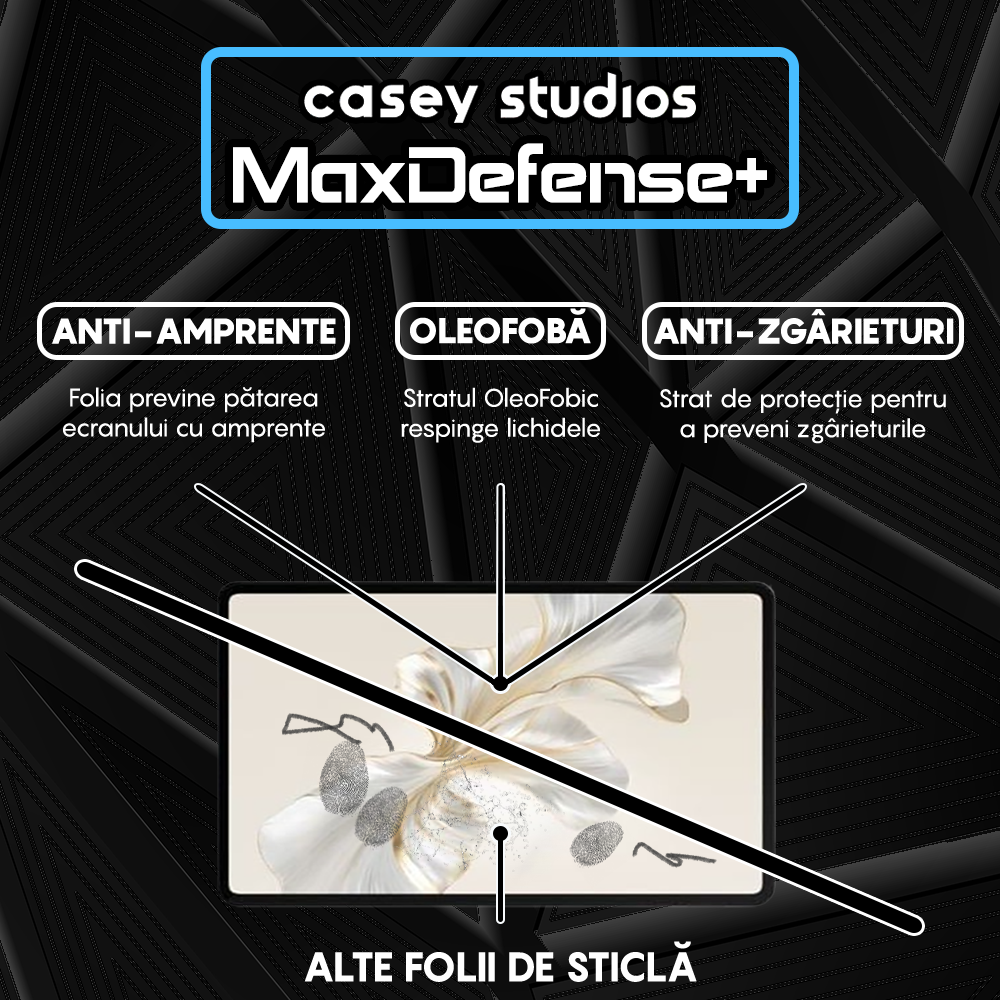 Folie Sticla MaxDefense+ - Honor Pad 9 Pro - Clear