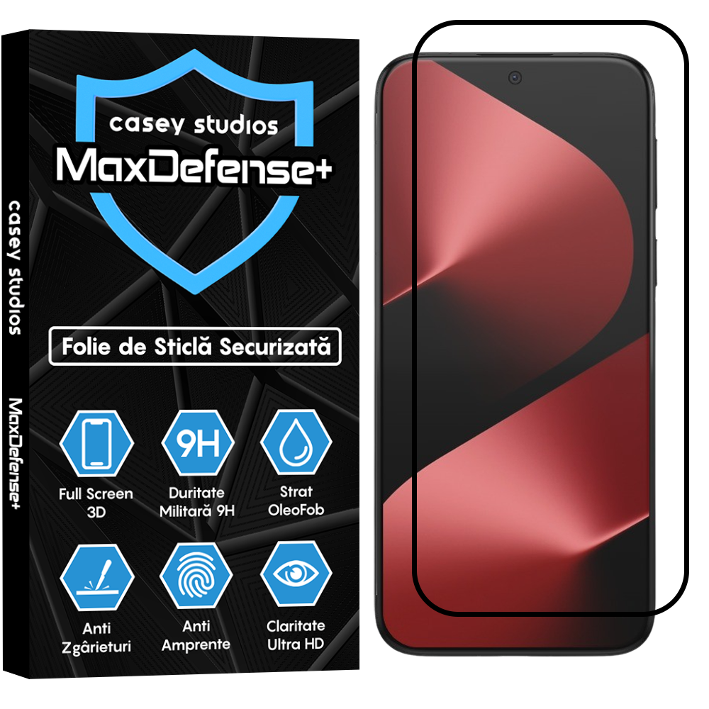 Folie Sticla MaxDefense+ - Huawei Pura 80 Pro - Negru