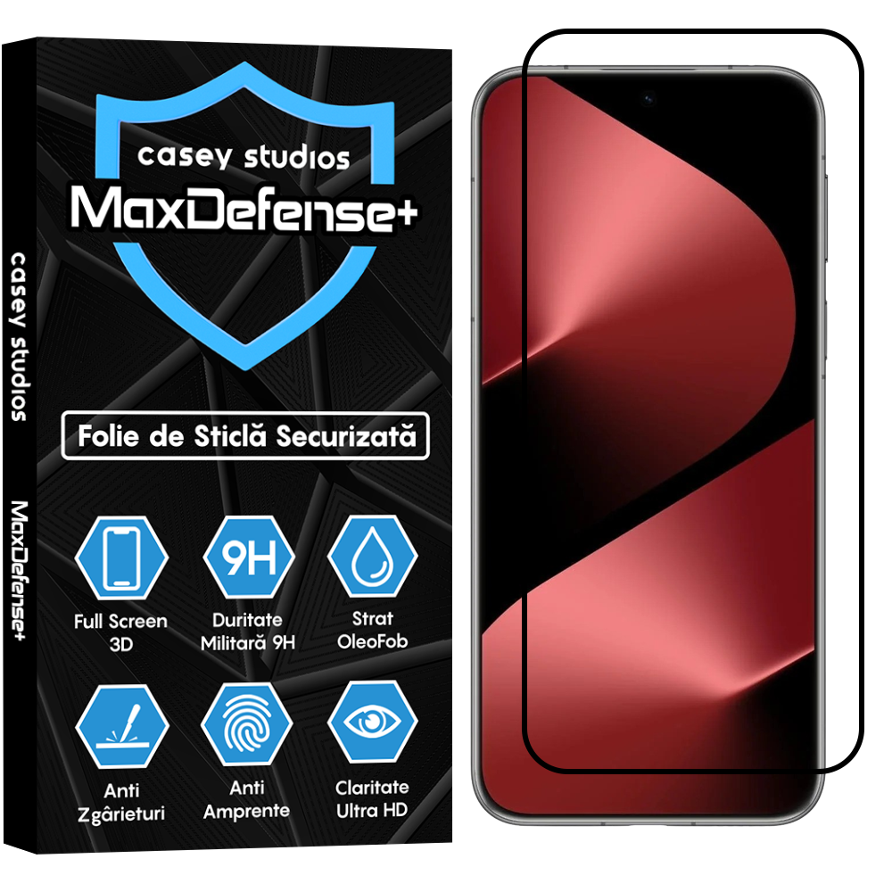 Folie Sticla MaxDefense+ - Huawei Pura 80 Ultra - Negru