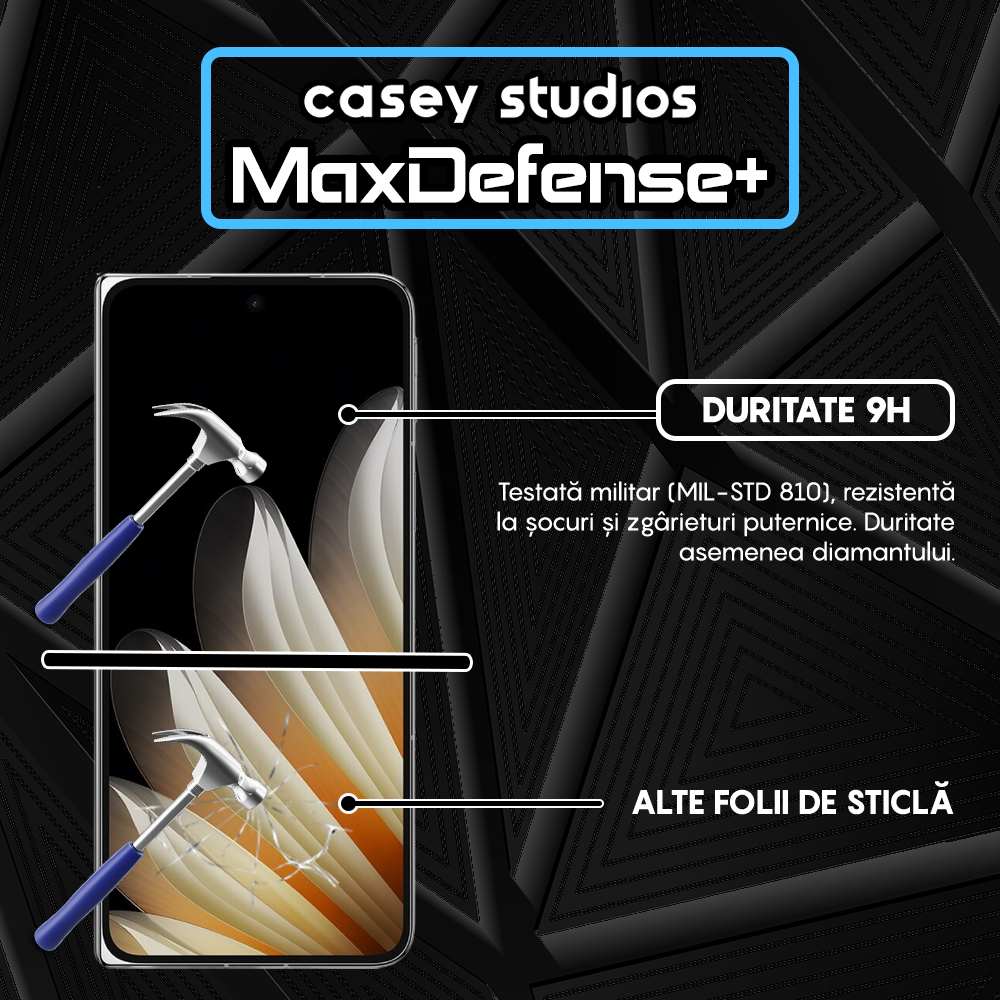 Folie Sticla MaxDefense+ - Oppo Find N5 - Negru