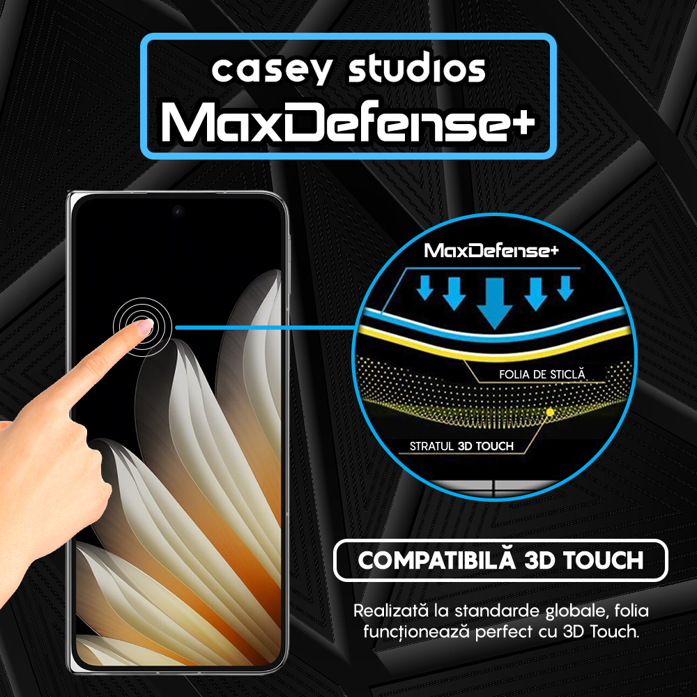 Folie Sticla MaxDefense+ - Oppo Find N5 - Negru