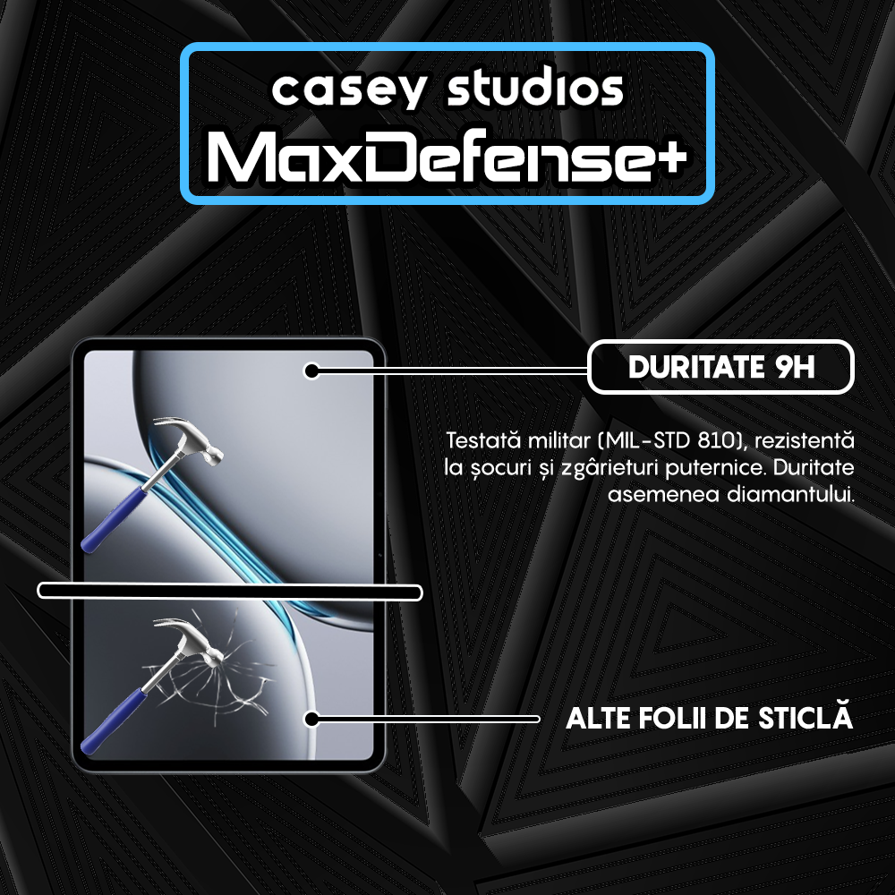 Folie Sticla MaxDefense+ - OnePlus Pad 2 - Clear