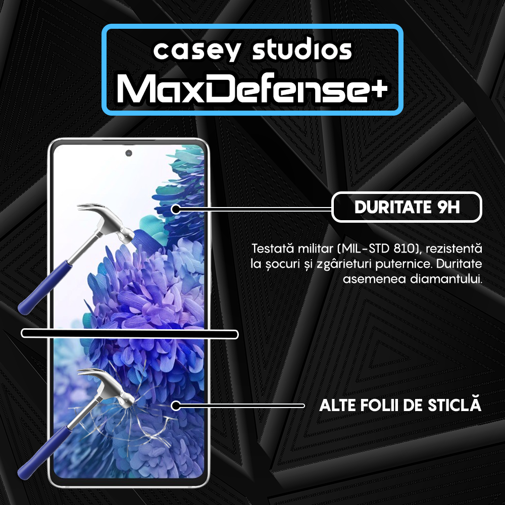 Folie Sticla MaxDefense+ - Samsung Galaxy S20 FE 4G/S20 FE 5G - Negru
